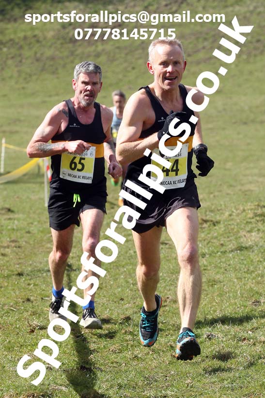 Masters men 2021 NECAA Cross Country Relays, Thornley Farm, Peterlee, Saturday, April 10th. Photo: David T. Hewitson/Sports for All Pics